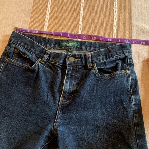 Lauren Ralph Lauren Women's Boot Cut Jeans - Dark Blue - Picture 5 of 8